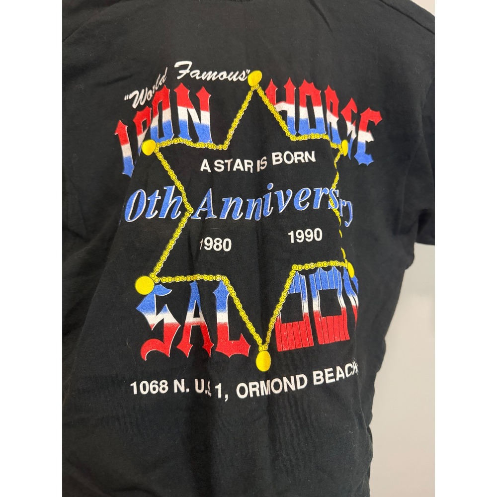 Vintage 1990 Iron Horse Saloon 10th Anniversary T-Shirt Mens M Single Stitch USA